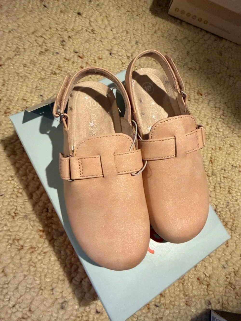 Cat & Jack Size 10 Girls' Light Pink Slingback Mary Jane Shoes NWT